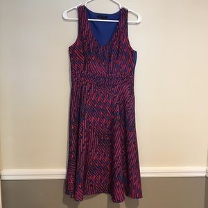 Red and Blue Banana Republic Dress